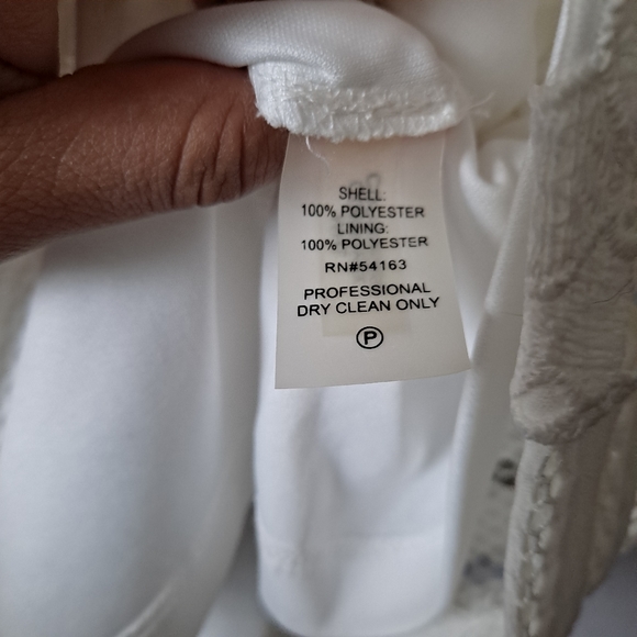 Calvin Klein White Floral Lace Dress - Picture 7 of 8